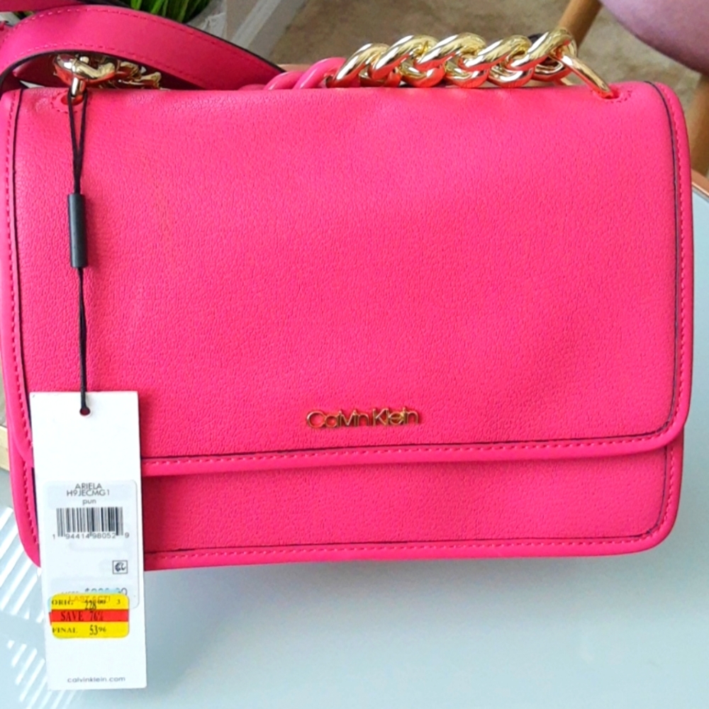 Pink Calvin Klein handbag